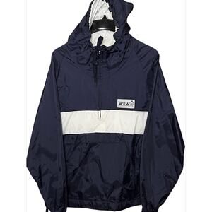 WALT DISNEY WORLD MICKEY MOUSE HOODED LINED 1/2 ZIP NYLON SHELL JACKET S